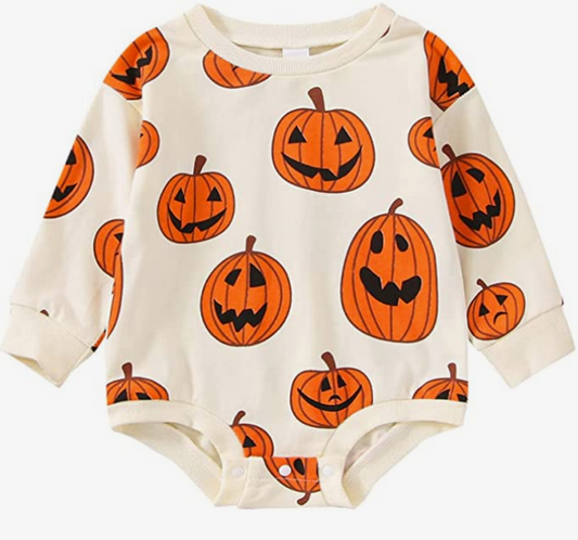 Pumpkin Crewneck Romper